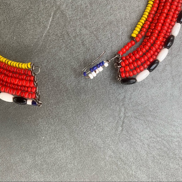 African Inspired Beaded Necklace - Picture 2 of 3